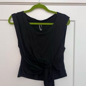 Anthropologie- black knotted top - Medium